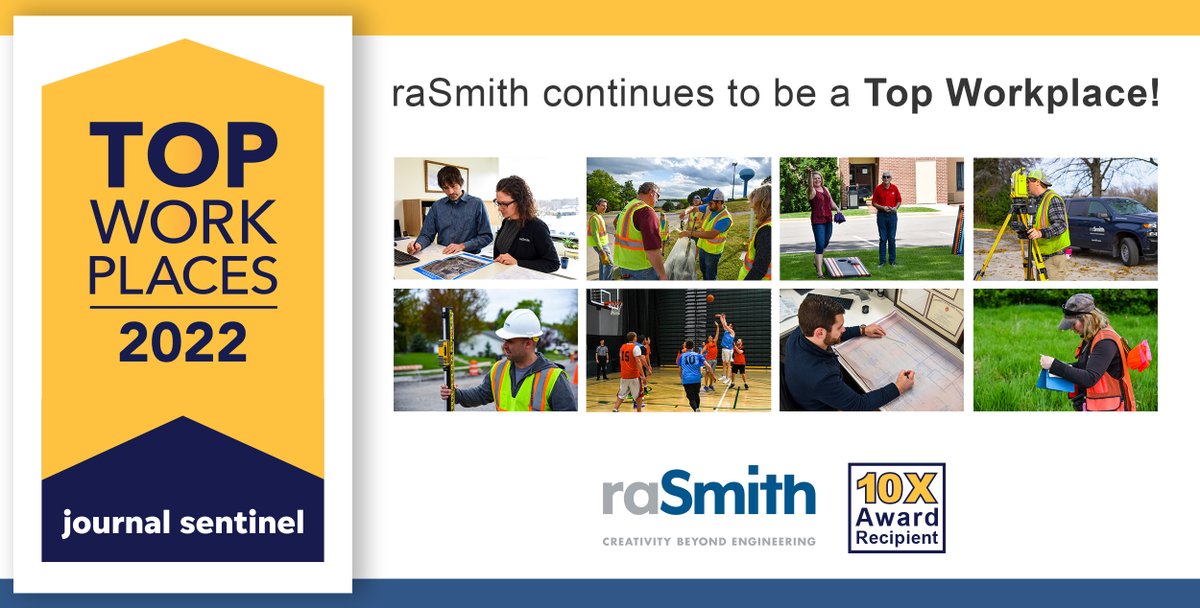 raSmithsocial's tweet image. We’re honored to be a 10x recipient of the Milwaukee Journal Sentinel #TopWorkplace award, receive special honors for our clued-in senior management, and be recognized as a Top Workplace USA! bit.ly/382U5r7