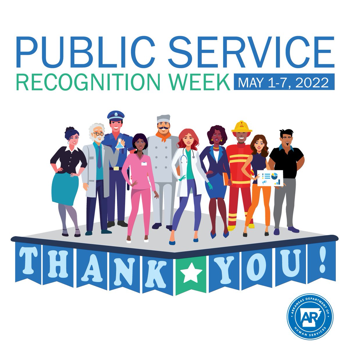 arkansasdhs's tweet photo. This week marks National Public Service Recognition Week 🥳✨ This is a time set aside to honor those who serve our nation as federal, state, county and local government employees. Thank you for all that you do! #stateprograms #publicservicerecognitionweek #publicserviceemployees https://t.co/5w0dwIRel2