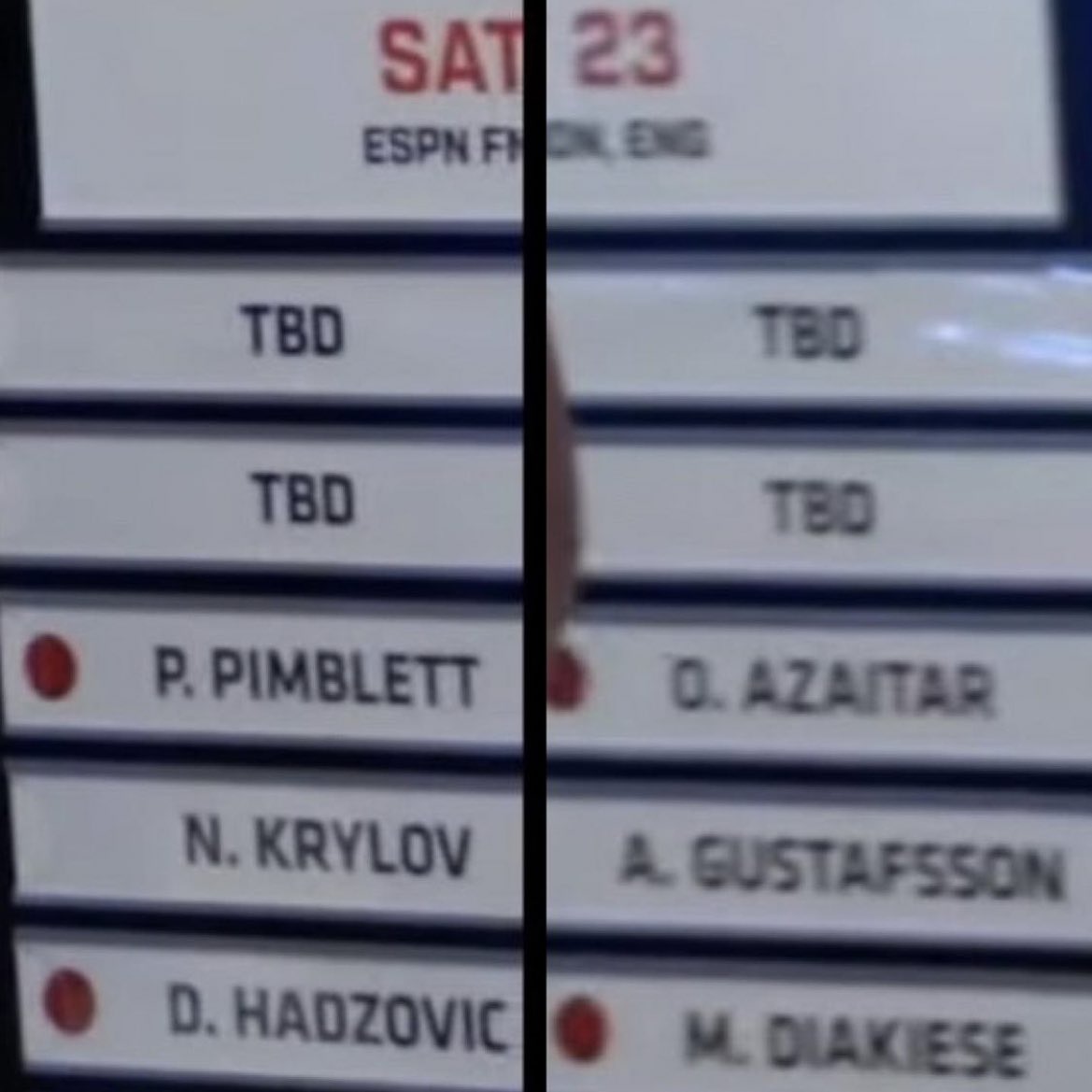 theoctagonjones's tweet photo. 7/2’s #UFC276, hijole

Adesanya/Cannonier
Chimaev/Diaz
Strickland/Pereira
Munhoz/O’Malley

We also see

-Jones/Miocic @ #UFC277 in Chicago/Boston/Salt Lake City/Dallas is being targeted for 7/30.

-Pimblett/Azaitar @ #UFCEngland the week before, 7/23.

July is going to be lunacy. https://t.co/AhwK5OFVYK