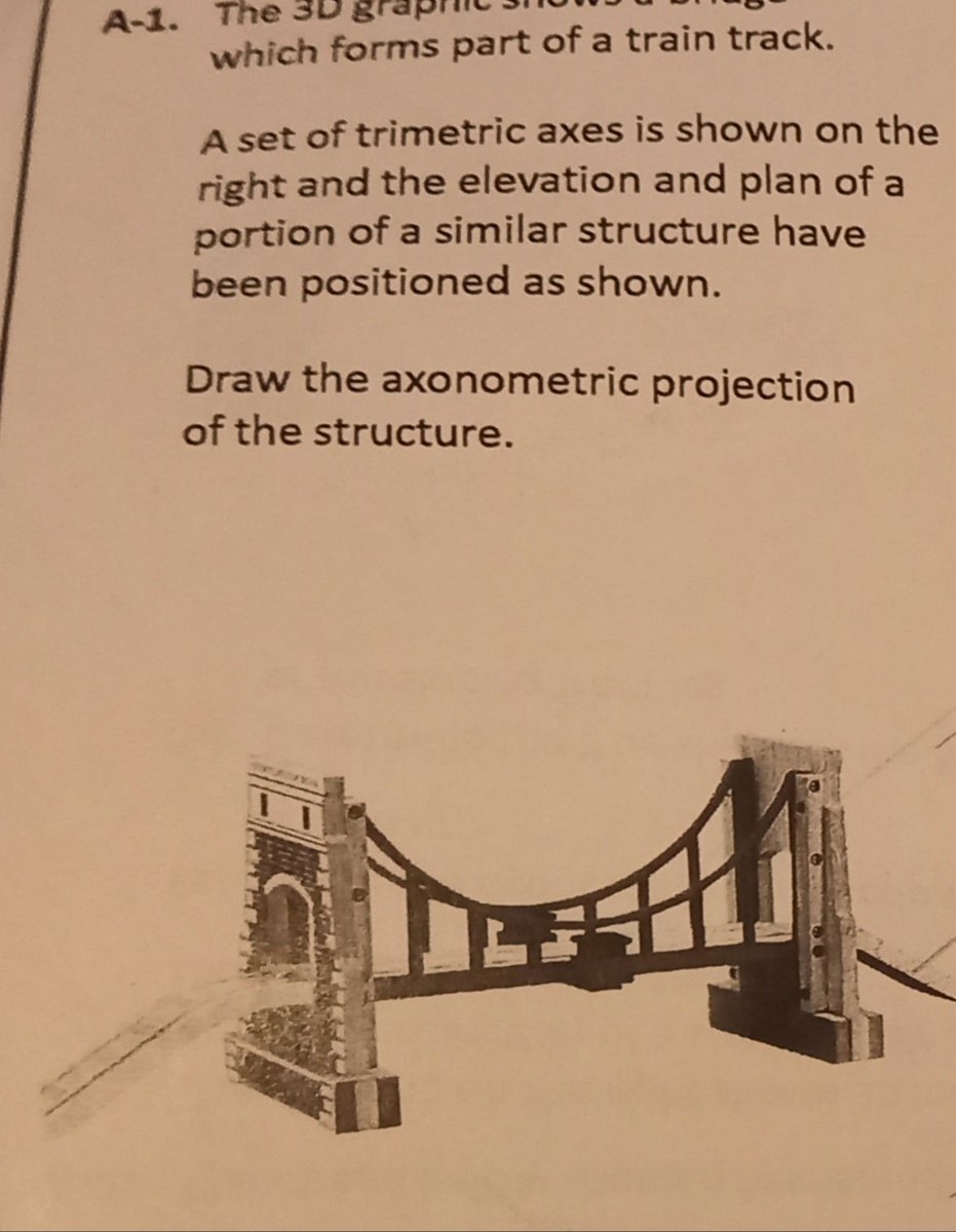 thetrainman13's tweet image. Hello people of the Internet,
Just thought I'd share something kinda fun I found,
Was recently studying for my Design graphics final exam, and when looking through past state exams I came across the TWR suspension bridge