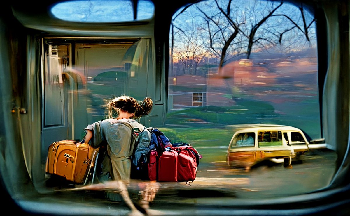 Kerouac On the Road #01, the first AI-generated image based on a passage from Kerouac’s iconic novel.
An echo and homage to postwar Beat and Counterculture movements.
This one and others soon available on Rarible! 
Find out more on gigantic-art.com
#AIart #NFTcollectibles