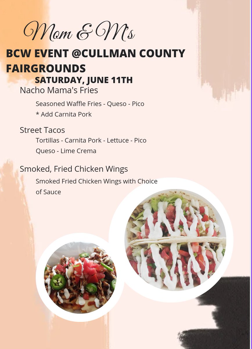 Mom &amp; M's food truck will be providing some great food options while you're at our show June 11th!