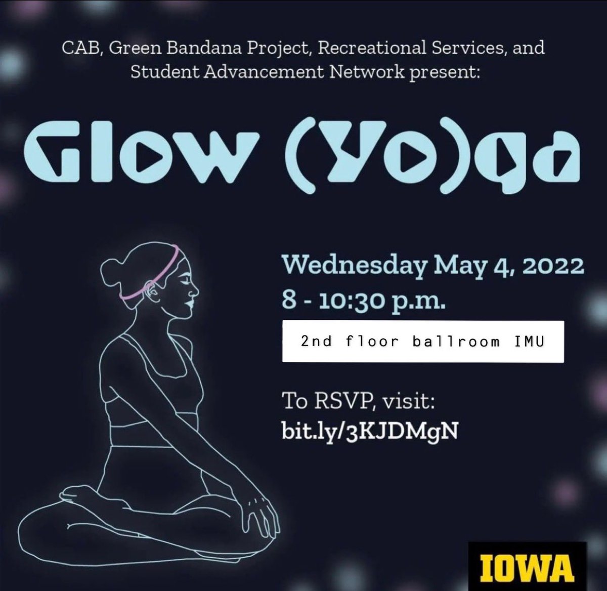 UIowaSAN's tweet photo. RSVP to join us in supporting mental health awareness on campus tomorrow!💛🖤 https://t.co/uSGCggLxMN