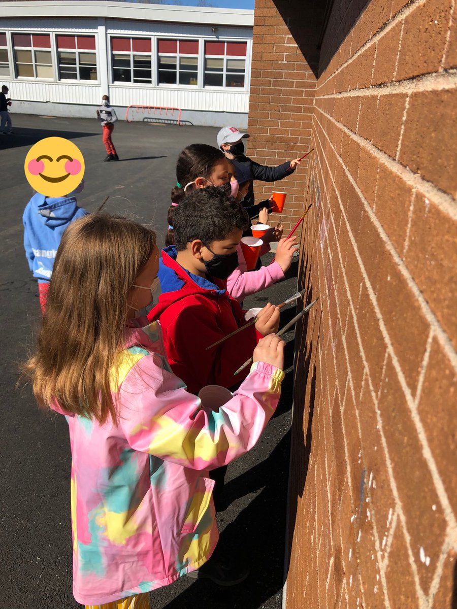 It was a perfect day to observe the evaporation stage of the water cycle as we painted with water around the school.  Our art work sure didn’t last for long!  <a href="/egwps/">École Grosvenor-Wentworth Park School</a>