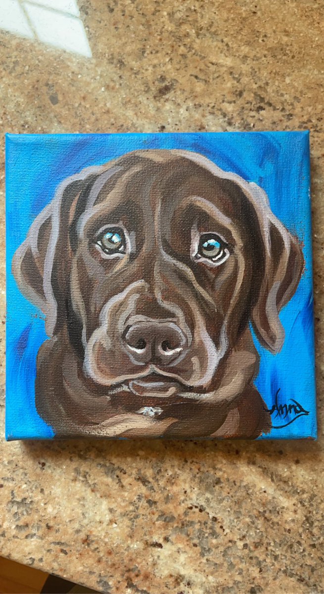 MatthewsJ27's tweet image. Thanks @Chewy for this painting of our guy, Luke! It was a great surprise to find this in the mail today.  Looks just like him! 🐾 🤎