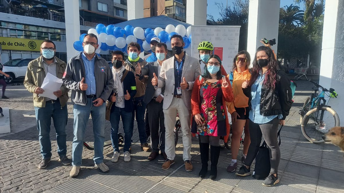 Hoy participamos en el XIII Medición de Eficiencia en Modos de Transportes en #Antofagasta resultando nuevamente la #bicicleta el medio de transporte más rápido para distancias cortas en hora punta