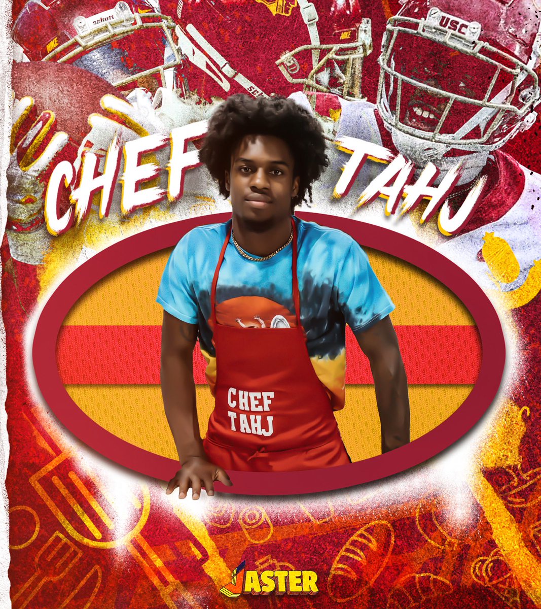 No Huddle kitchen is on the way 🔥👨🏾‍🍳⁣
⁣
Tomorrow episode 1 of my new cooking series "No Huddle Kitchen" drops at 6 PM PST on YouTube &amp; here on Instagram. ⁣
⁣
All your favorite recipes with a Chef Tahj✌️