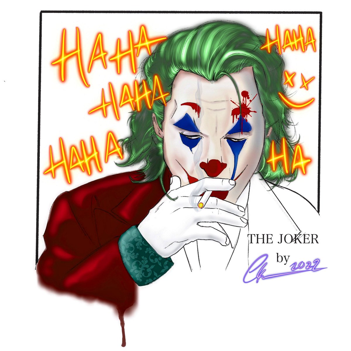 Doodles - The Joker #procreatedrawing #ipadart #procreateart #thejoker #JoaquinPhoenix #batman #gothamcity #ipaddrawing #jokerdrawing #clown #clownface #smile #laugh #whysoserious