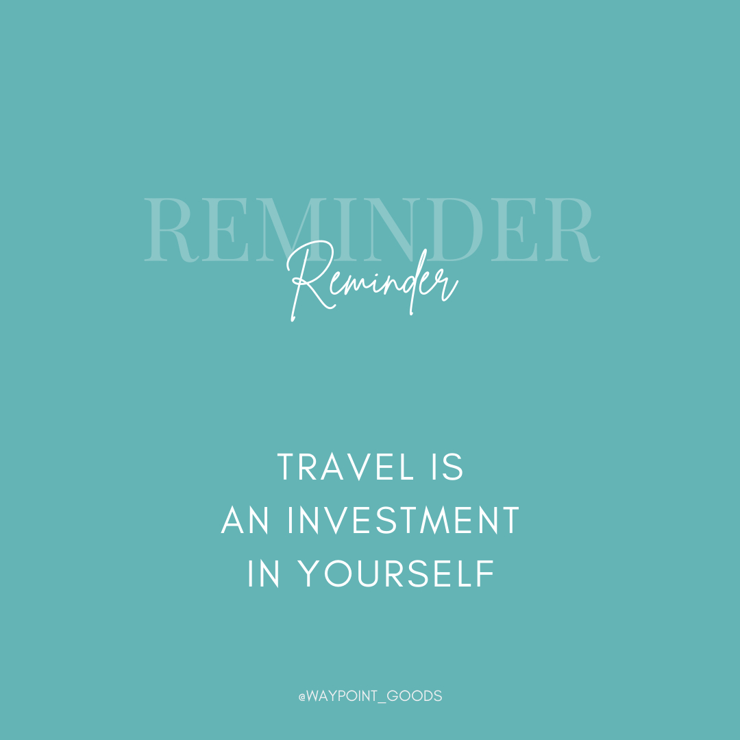 waypointgoods's tweet photo. Sometimes it can feel like travel is selfish or frivolous, but that is SO not true!  ❌

It brings us to life!   Travel nurtures our souls and reminds us how strong, adaptable and resilient we are while inspiring us as we see new places, try new things and meet new people! 

⭐ https://t.co/TexhL0lxNY