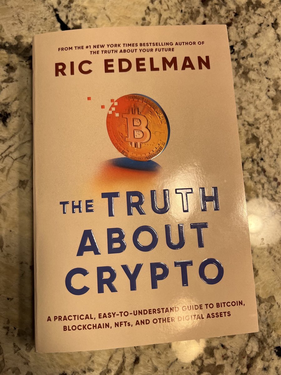Thank you, ⁦@ricedelman⁩! Excellent new book - “The Truth About Crypto” - a  practical, easy-to-understand guide to bitcoin, blockchain, NFTs and other  digital assets.