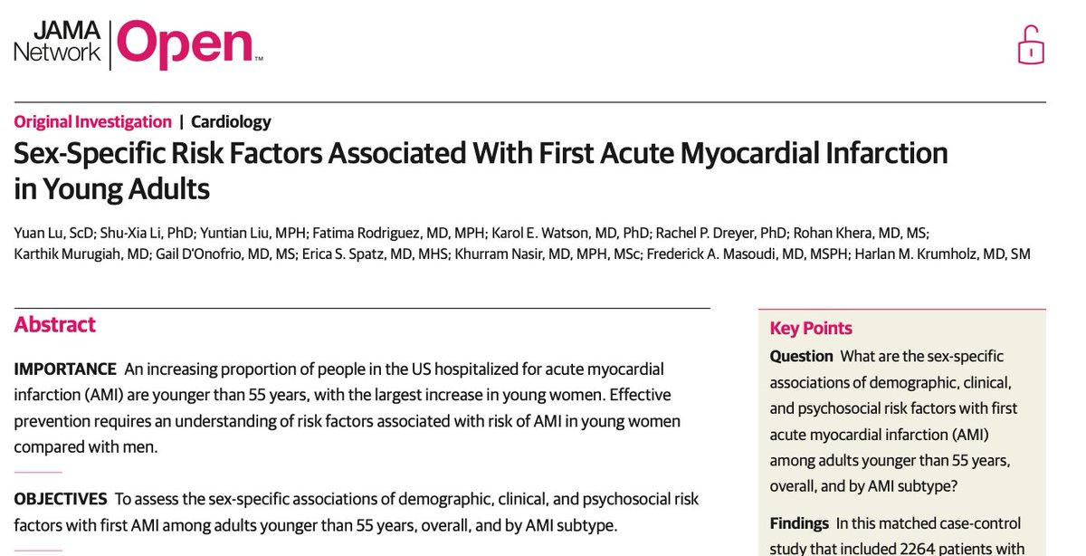 Timely release of this @JAMACardio🌟paper in 🇦🇺❤️#HeartWeek2022 @heartfoundation @thecsanz @HBPRCA 

❤️‍🩹Need for early #HeartHealthChecks esp young women

Congratulations to all authors &amp; teams👏👏 https://t.co/almzn4b1yN
