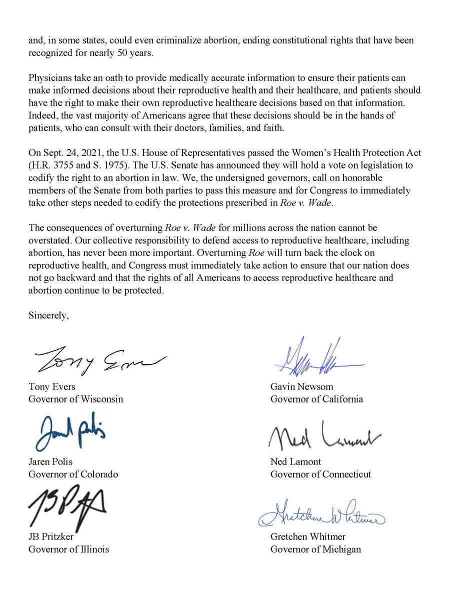 NC_Governor's tweet photo. Our collective responsibility to defend access to reproductive health care and a woman’s right to make her own decisions has never been more important. Today, Gov. Cooper joined 16 other governors calling on Congress to immediately protect access to women’s health care. https://t.co/7fM0qL2KE5