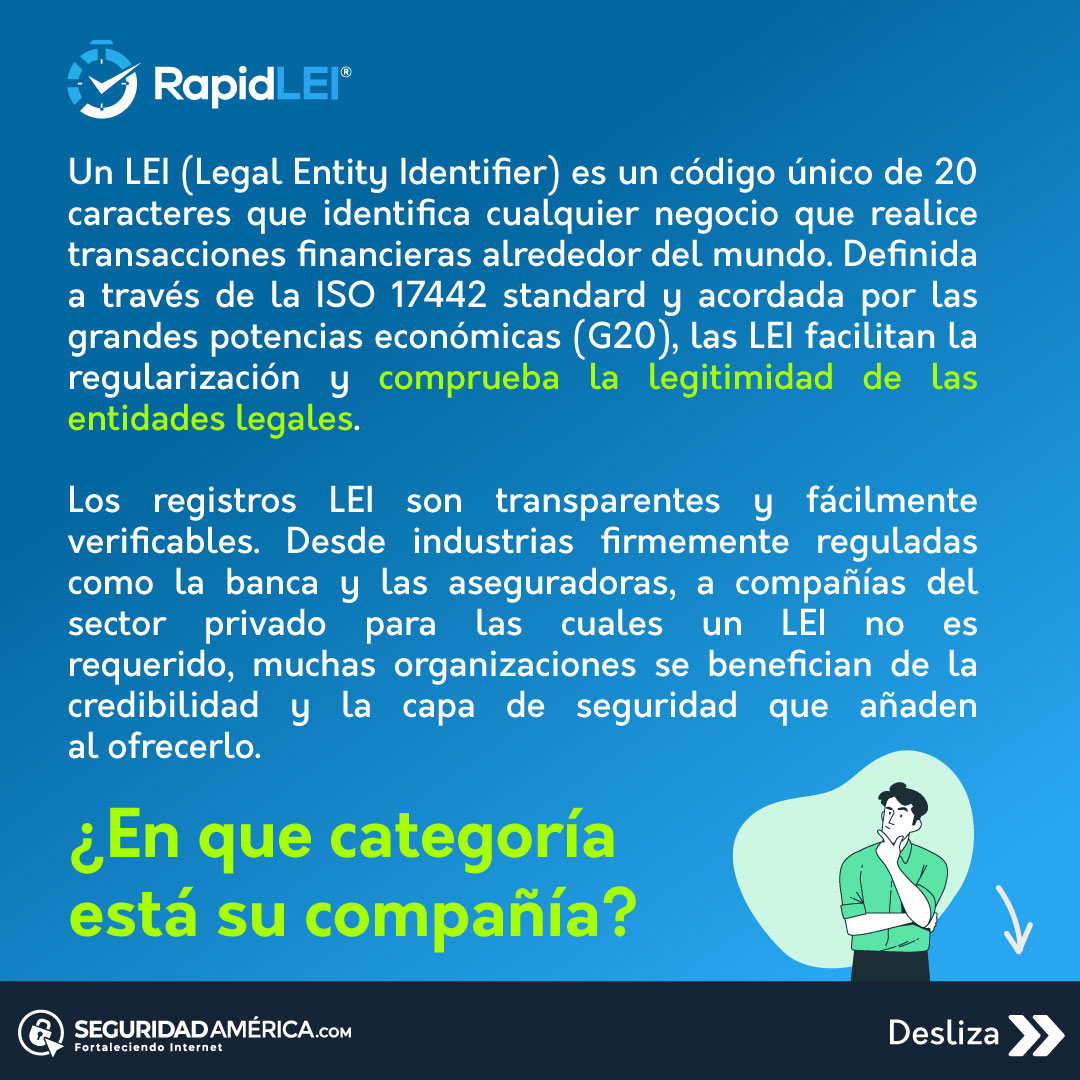 Americassl's tweet photo. ¿Sabes qué es el código LEI? 🤔
Descubre por qué tu empresa lo necesita.
@RapidLEI
#codigoLEI #LEI #identidadlegal #identidaddigital #transformacióndigital https://t.co/r6PCBsLheE