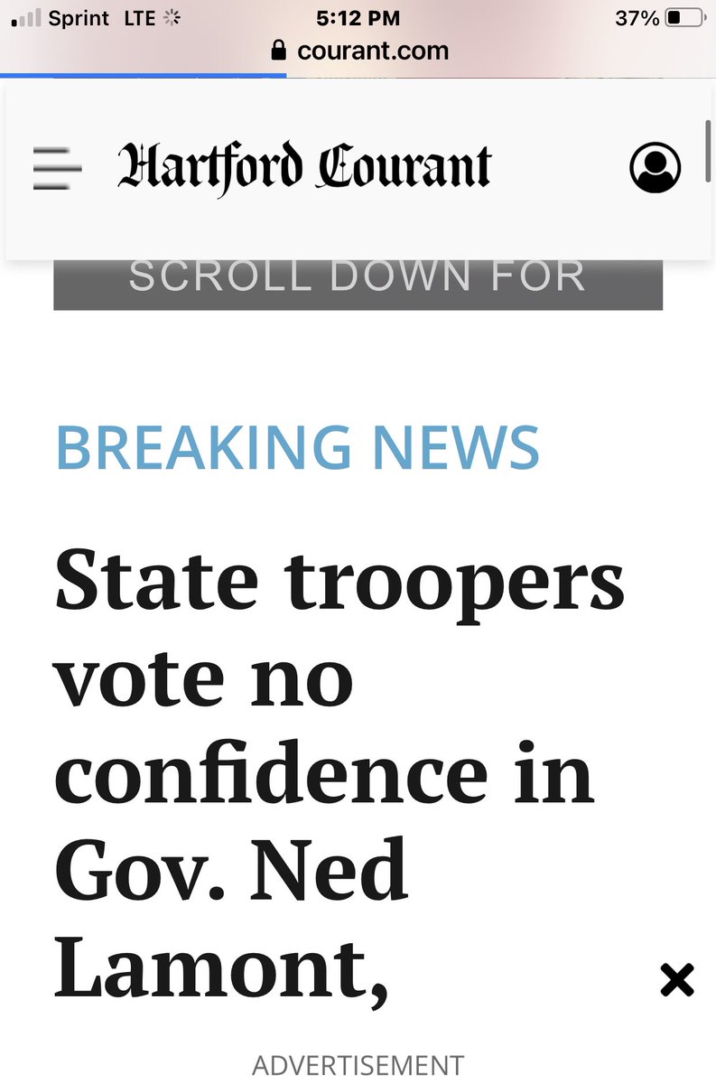 CTyank860's tweet photo. @GovNedLamont @CTCapitolPolice Even State Police have no confidence in Ned Lamont.  We can’t be safe.

#NotNed https://t.co/vUr57iNMsr