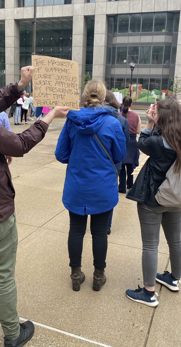 @wrtv a large group of family physicians protesting to support abortion rights. #AbortionCareIsHealthCare