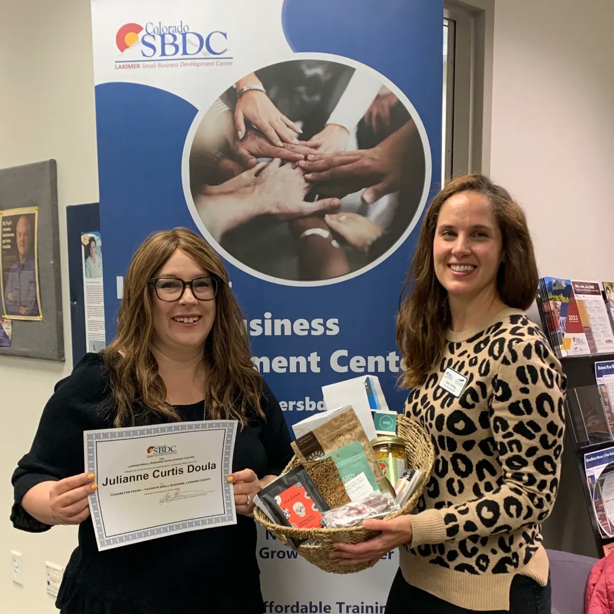 LarimerSBDC's tweet photo. In honor of Small Business Week, we would like to recognize Doula Julianne Curtis as part of our Cheers for Peers Appreciation! Julianne offers Birth, Postpartum, and Bereavement Doula Services for Northern Colorado &amp; Cheyenne. @juliannecurtiscoaching
Congratulations!!! 🎉 https://t.co/V1PnuL10GS