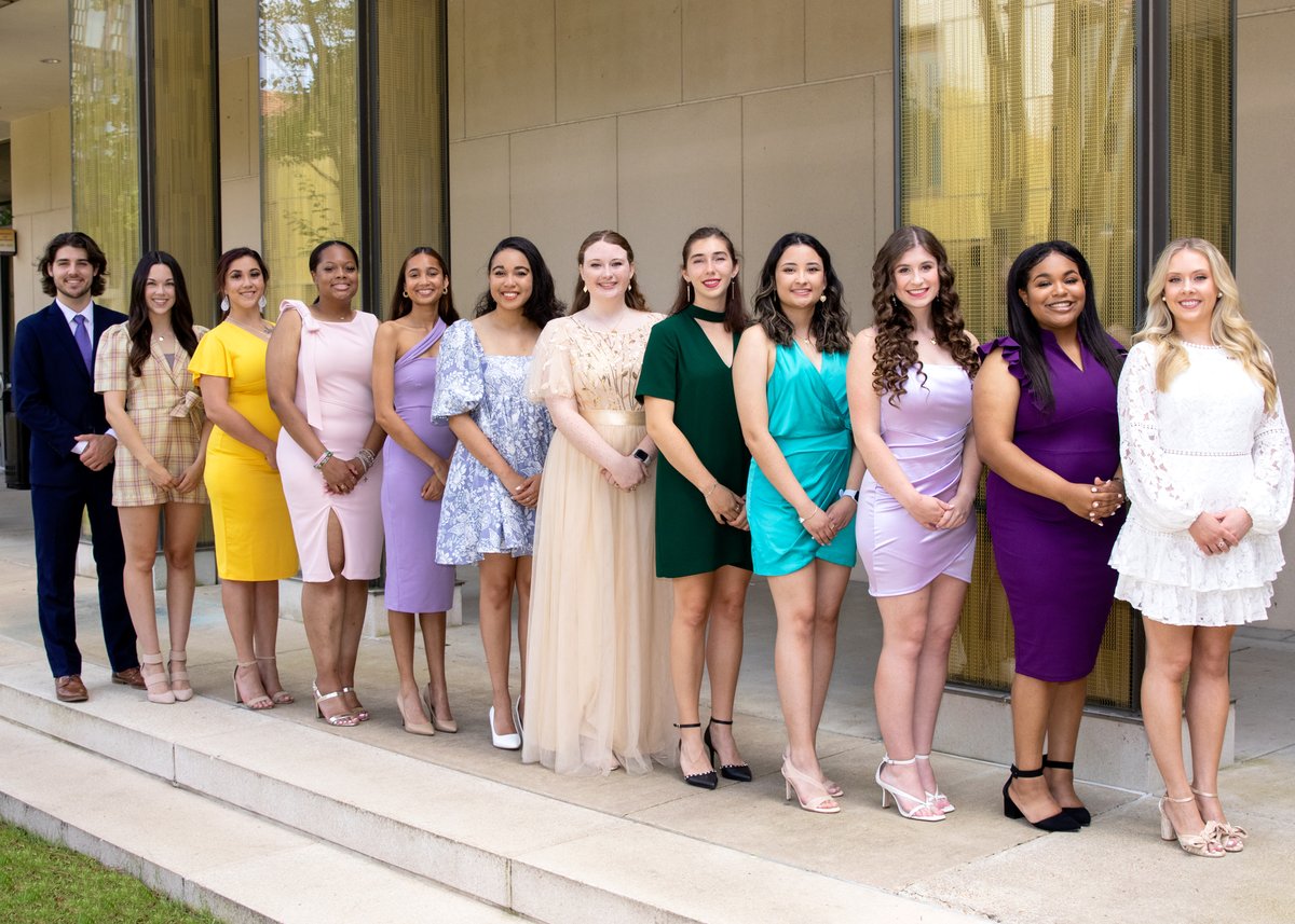 LSU's tweet photo. Congratulations to the 2022 Tiger Twelve! 💜💛

These 12 outstanding seniors contribute positively to life on campus and the surrounding community.

More: https://t.co/LTs5PhVBkn https://t.co/oS8i8nCypM