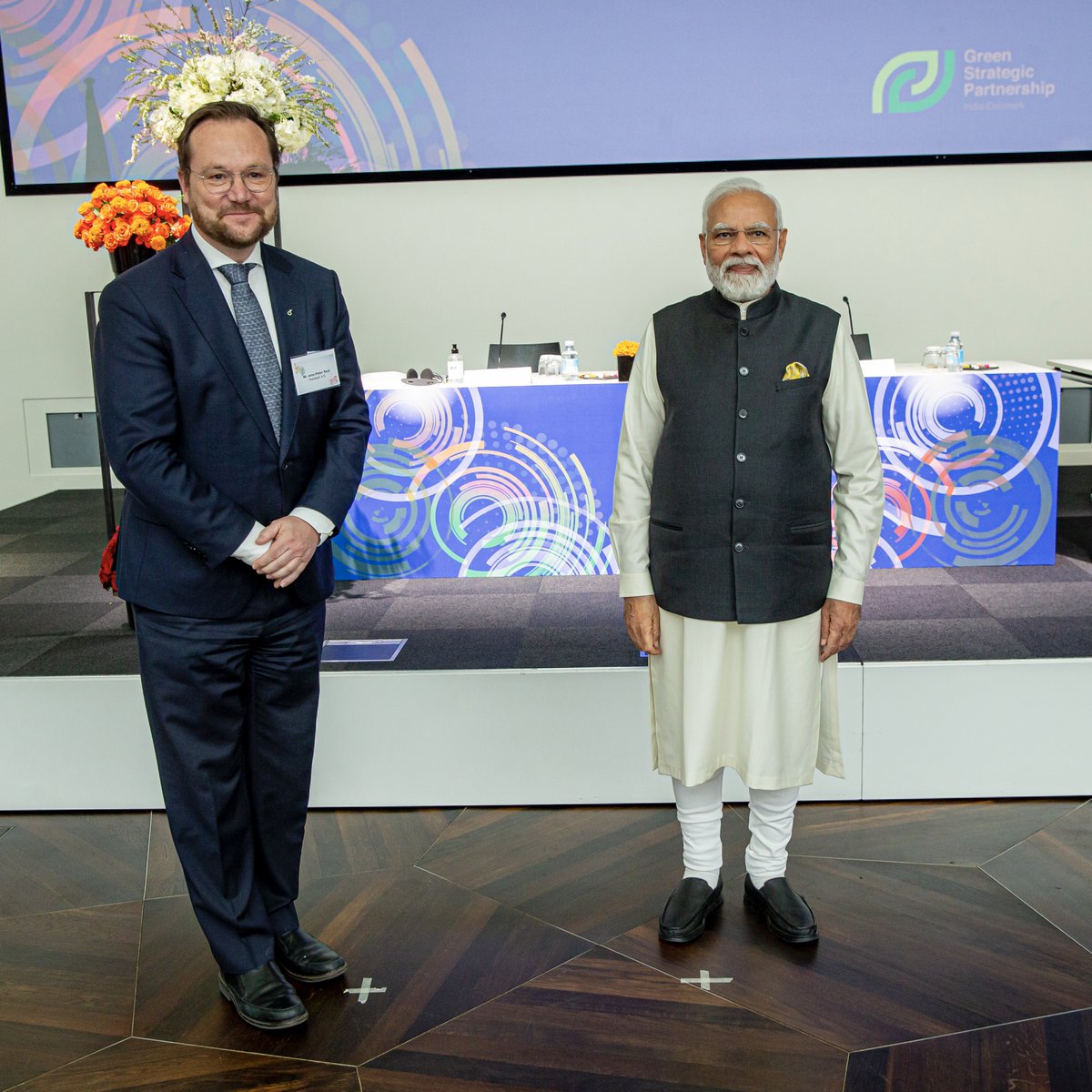 Today I joined an executive meeting with H.E. Indian PM Narendra Modi, the Danish PM Mette Frederik &amp; HRH Crown Prince Frederik of Denmark to discuss the Green Strategic Partnership. As PM Modi stated: ‘Denmark has the skills, and India has the scale’. #Ramboll can contribute!