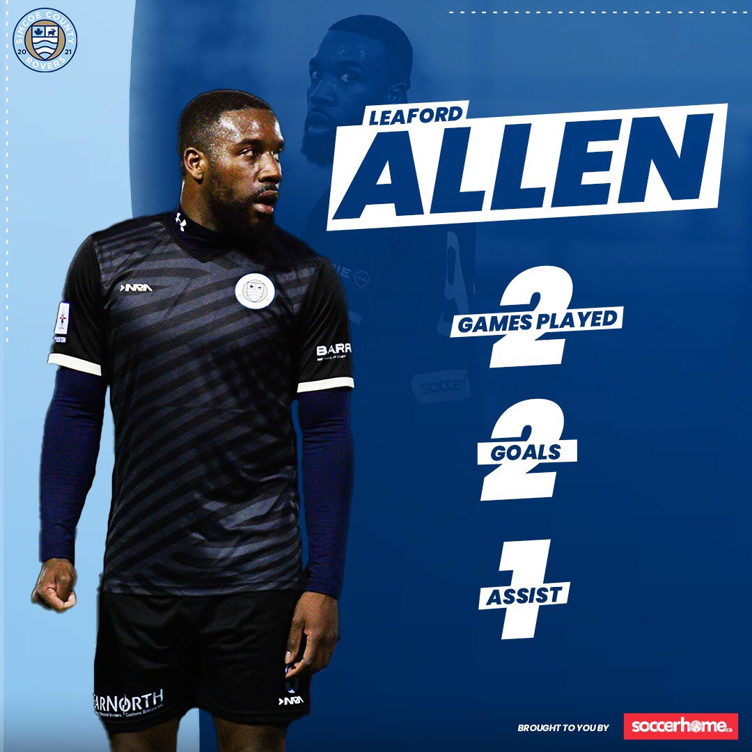 RoversFC_L1O's tweet image. 2️⃣ goals and 1️⃣ assist in 2️⃣ games for @leapfrog95 🔵⚪💥

Catch Leaford this Saturday at J.C. Massie Field! Tickets can be purchased here: bit.ly/38XBih0

#ThePeopleAreTheCounty #SCRFC #L1OMens #LeafordAllen