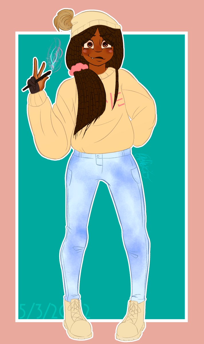 bebopangel's tweet photo. Hallo! I am a student studying computer animation and digital art. This is my first time using Twitter. Be easy on me!  🥲

#digitalartist #computeranimation #2Danimation #illustrations #illustrationartists #blackartist https://t.co/62zAebvIaa