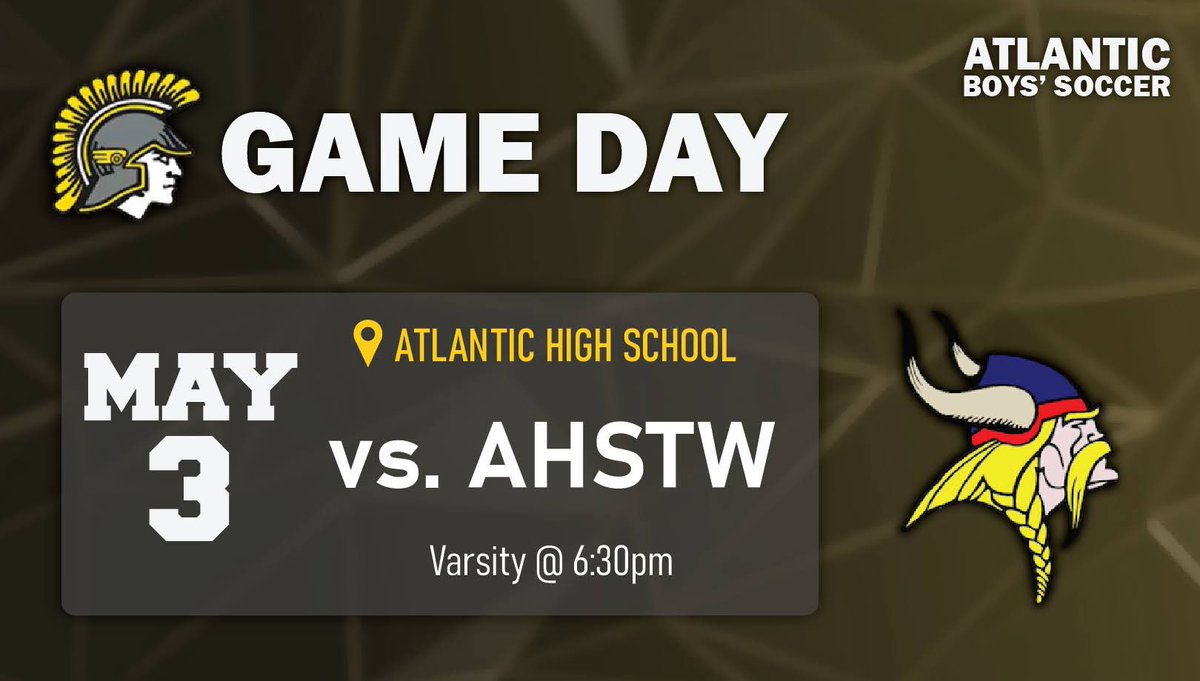 Come see the boys play at 6:30pm @ Atlantic high school!