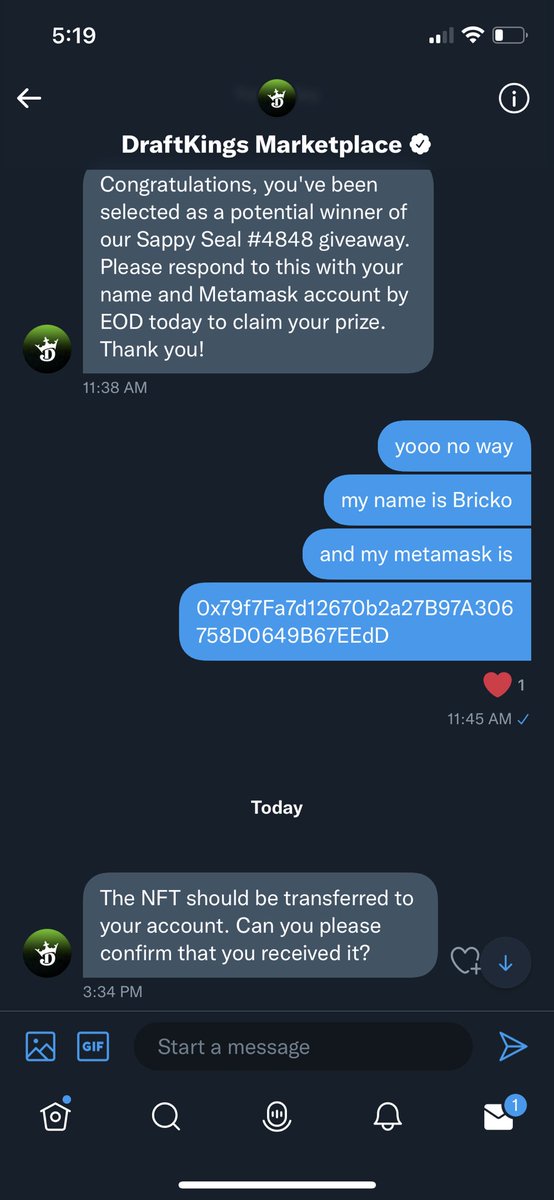 nftyoungboy's tweet photo. I just got back from the gym and saw i won the @sappyseals from the @DK_Marketplace giveaway 🔥😭 i cant believe it thank you so much https://t.co/iwI2nGSCaY