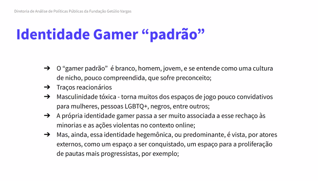 RedeMetagame's tweet photo. Apoiando-se na pesquisa da professora @kalil_isabela, Luiza argumenta que a identidade gamer se impulsiona a partir de um discurso anti-minorias, calcado em uma identidade gamer influente politicamente - mais pelo seu poder de fogo discursivo que pelo volume de participantes. https://t.co/LasLZDp6y1