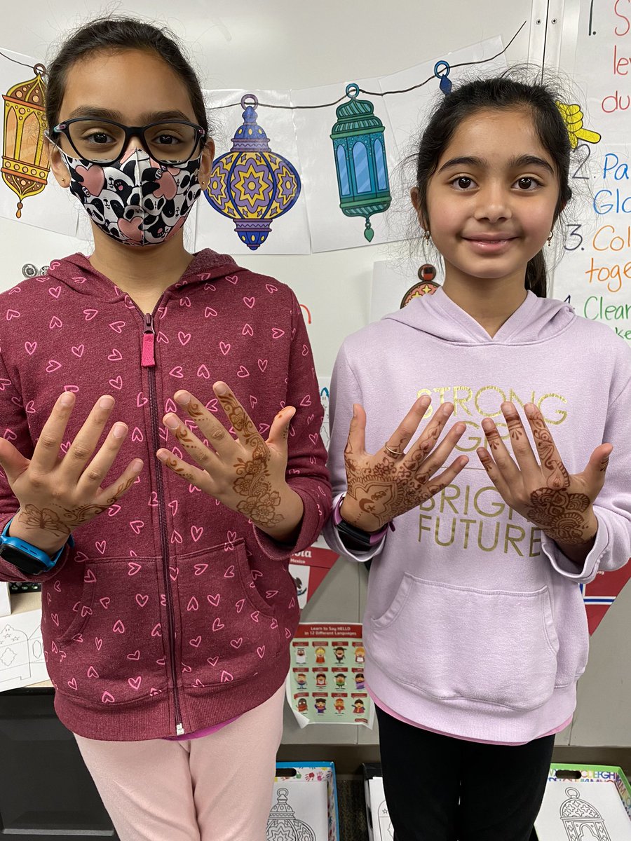 Eid Mubarak!  Students in Global Studies at Hoosier Road have been learning about Ramadan and Eid al Fitr. We love learning about culture and how our friends celebrate! 🌙⭐️<a href="/HRErockets/">Hoosier Road Elem</a>🚀