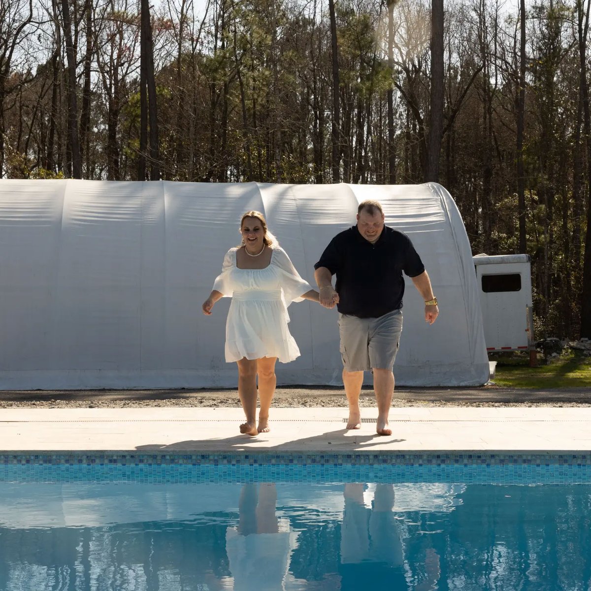 CONGRATS to our wonderful Pleatco Perfect PoolGal Shannon Sellers who married her long time partner Jeff Noser on 2/22/22. Truly a match made in Pool &amp; Spa wonderland. :) 🥳 #married #perfect