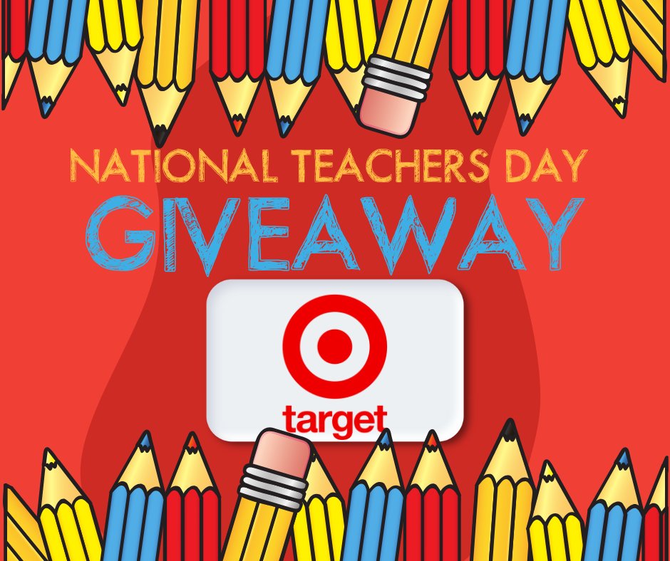 DFWYES_ORG's tweet photo. We’re celebrating #NationalTeachersDay with a GIVEAWAY! 2 lucky winners will win a $50 or $100 gift card to Target! 

Here’s how to enter: 

✏️ Like and RT this post 
✏️ Follow @dfwyes_org
✏️ Tag a teacher in the comments! https://t.co/EA2TUpi8hh
