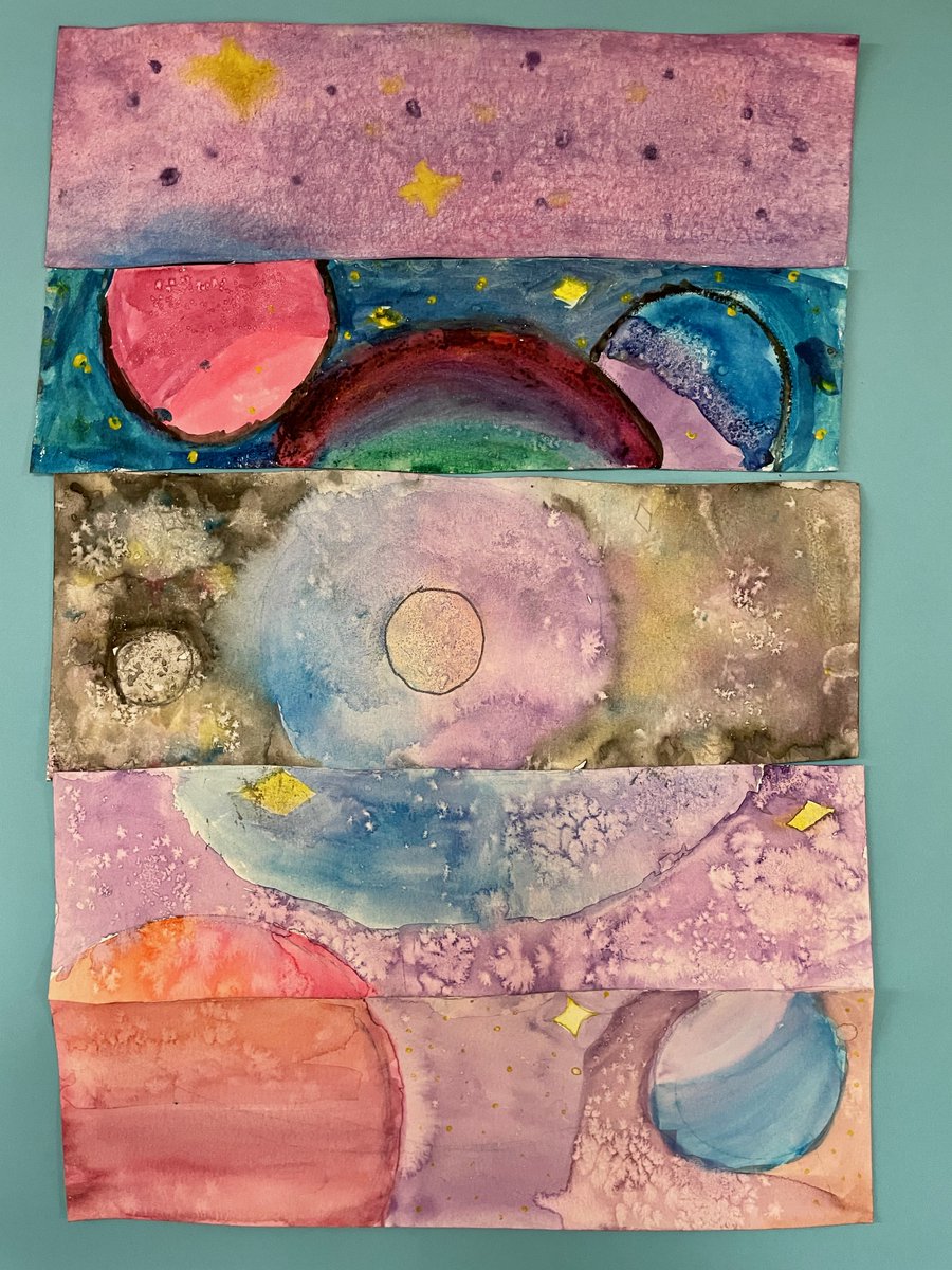 ph_butler's tweet photo. Gr4 Ss had a great time learning watercolour techniques with @VIBEArtsTO: using salt, tape, collage &amp; more! Les 4èmes ont passé un bon moment à apprendre des techniques d’aquarelle: utiliser du sel, du ruban adhésif, du collage et bien plus! @TDSB_Grenoble @TDSB_fsl #vibearts https://t.co/60L7sRCHHS