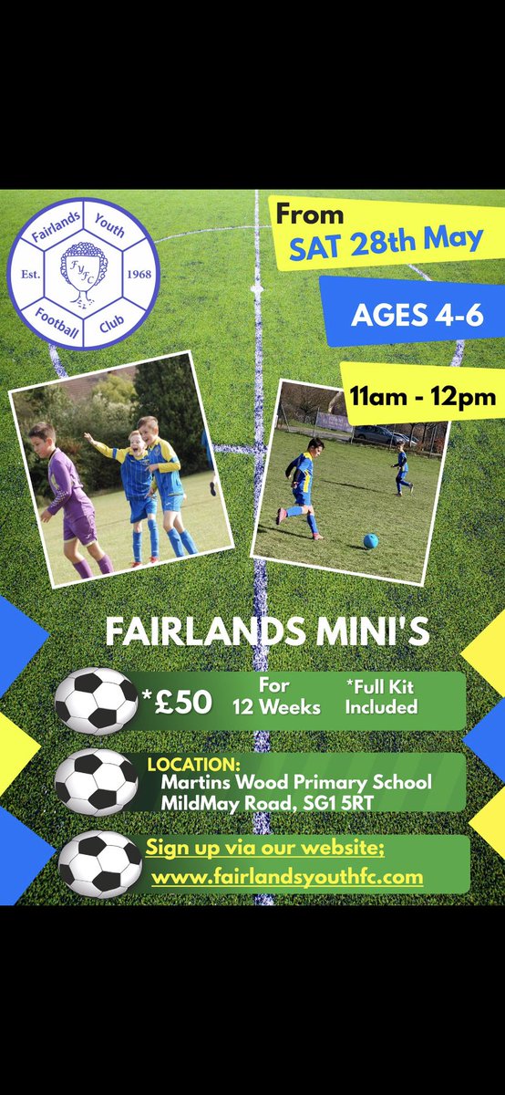 DarrenFairlands's tweet photo. Hi everyone please have a look at our new mini kickers forming a pathway to our grassroots teams https://t.co/KyDbagKWKa