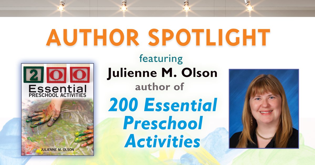 Julianne M. Olson, author of 200 Essential Preschool Activities, and teacher for 17+ years, has a brain full of ideas. This creativity (and a few single-Grande-decaf- nonfat-no whip-vanilla-white -chocolate mochas) helped inspired her book and creativity! redleafpress.org/Author-Spotlig…