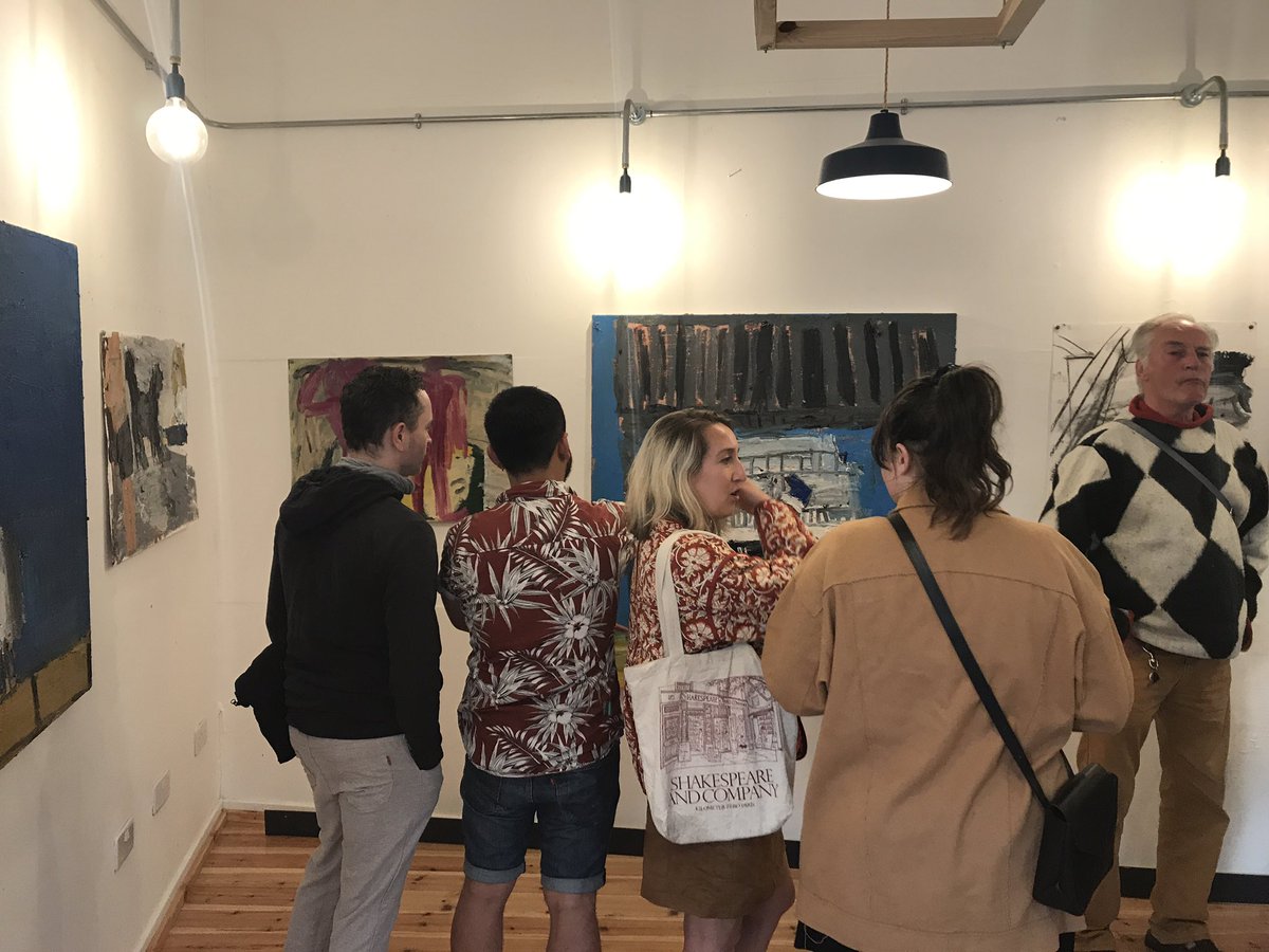 CliikCommunity's tweet photo. Exhibition opening at The Talk Shop this evening. Artist Kieran Walsh whose paintings will be on display for the next two weeks! #thetalkshop #art #painting #plymouth @PlymCultureUK #cliikcommunity https://t.co/YSV9jH3XXd