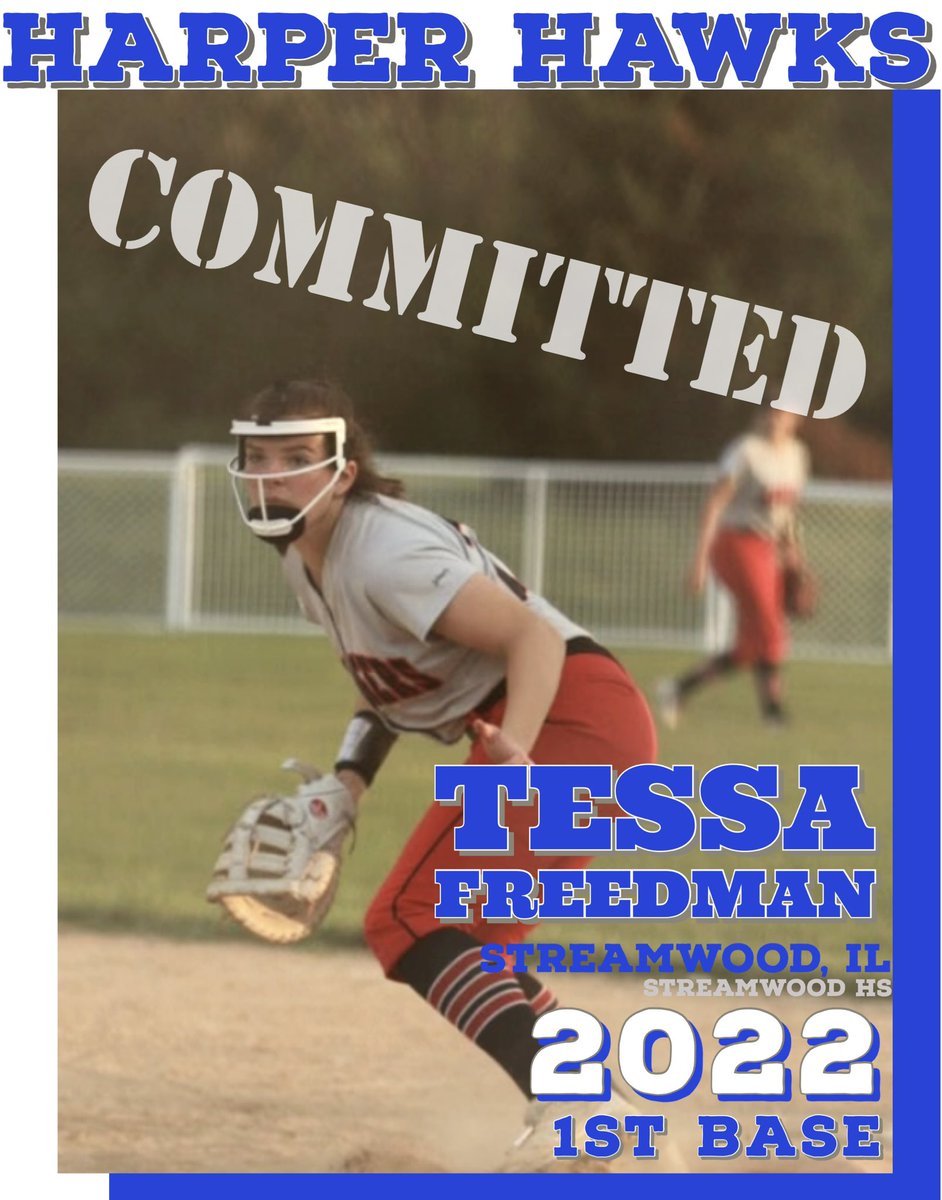 Harper Hawks welcome Tessa Freedman to our 2022 recruiting class. We are so excited to have you, Tessa! 🦅