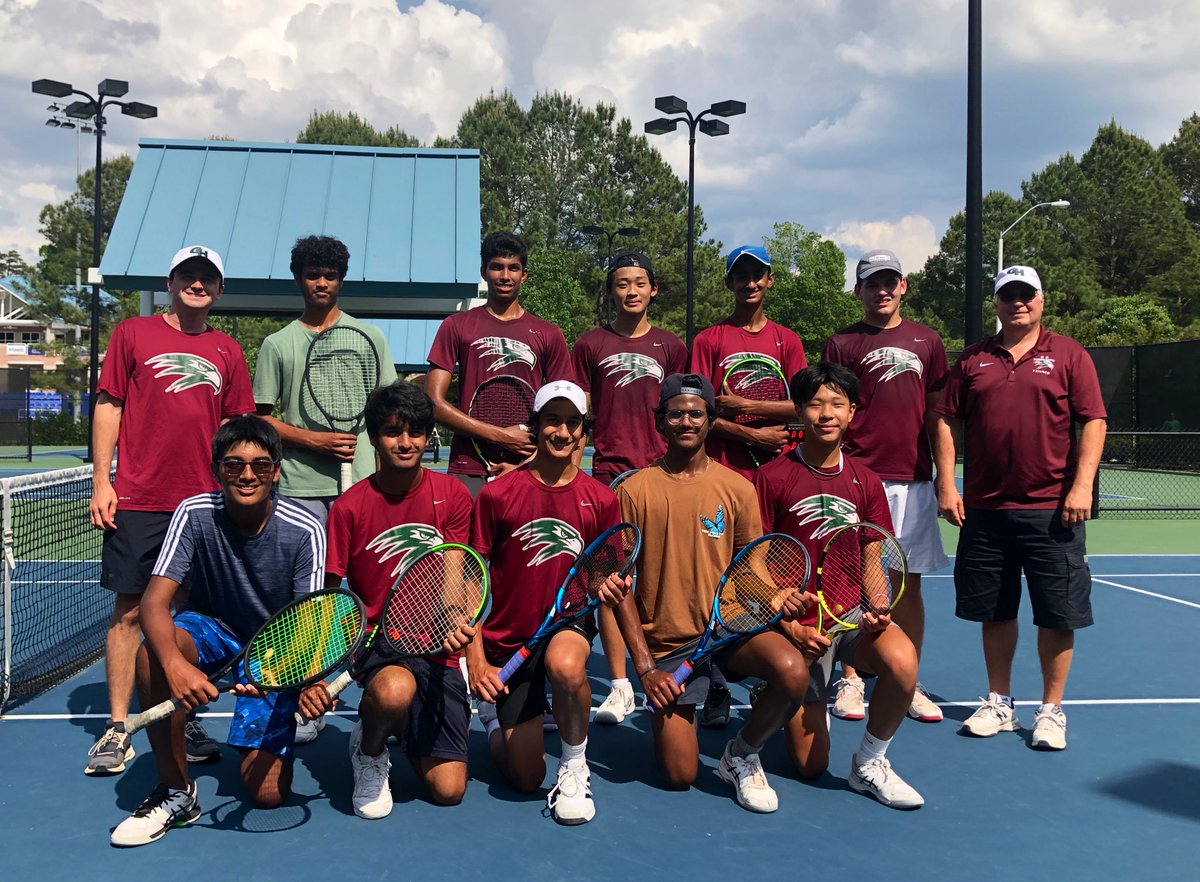 greenhopeatc's tweet photo. Green Hope 🎾 is up against a strong opponent, Leesville Rd today at Cary Tennis Park on their playoff run. We’ve had a good run so far!
Score Update:
Pride 1
Falcons 4
#First2Five #GoFalcons https://t.co/2snmAq2BUB