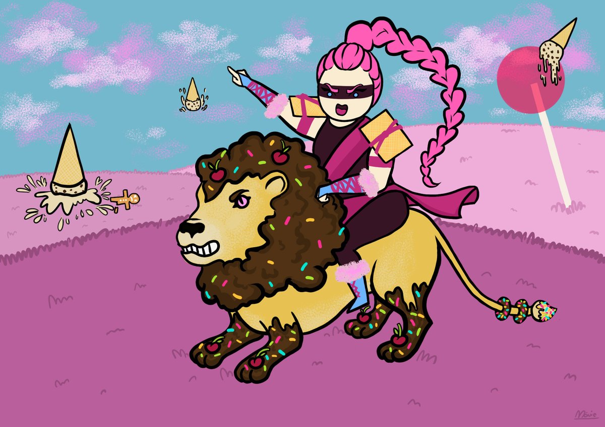 Candy battle - Larry Candylion 
 new Trove fan art by Sushibella
 trovesaurus.com/art=9492 <a href="/TroveGame/">Trove | Play Now!</a>