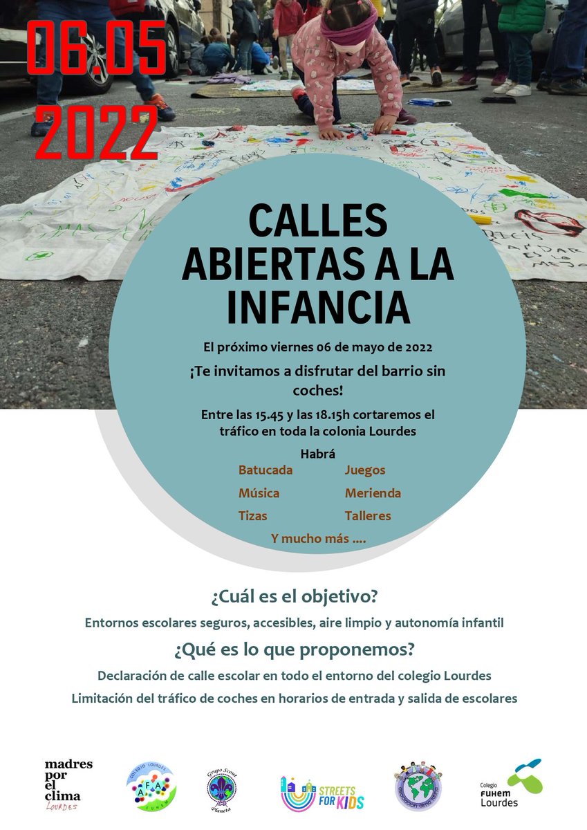 Cumplimos un año queriendo cambiar nuestro trocito del mundo para mejorar el de todas, soñando el entorno que nos permita compartir, ser, crecer...  <a href="/MasLatina_/">Más Madrid | Latina</a> <a href="/psoelatina/">PSOE Latina🌹</a> <a href="/SerranoAlbertoP/">Alberto Serrano 🇪🇦</a> estáis invitadas a celebrar y soñar nuestra calle escolar, venid a pensarla con nosotras.