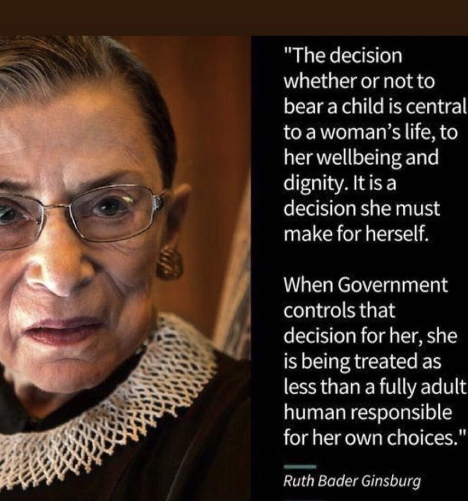 @JudiciaryGOP Maybe RBG’s words can help you understand it’s not “abortion” that is at stake but women’s rights. But you’re probably too stupid to understand these simple words anyway. #Hypocrite