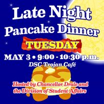 ualrdining's tweet image. TONIGHT ‼️
Join @ualrsec at Trojan Cafe Tuesday, May 3rd for it’s semi annual Late Night Pancake Dinner. 🥞
Dining Services will also be there with games, prizes, treats, and tips and tricks about how to stay Fueled up for Finals! See you there!
#UALittleRock #UALRDining