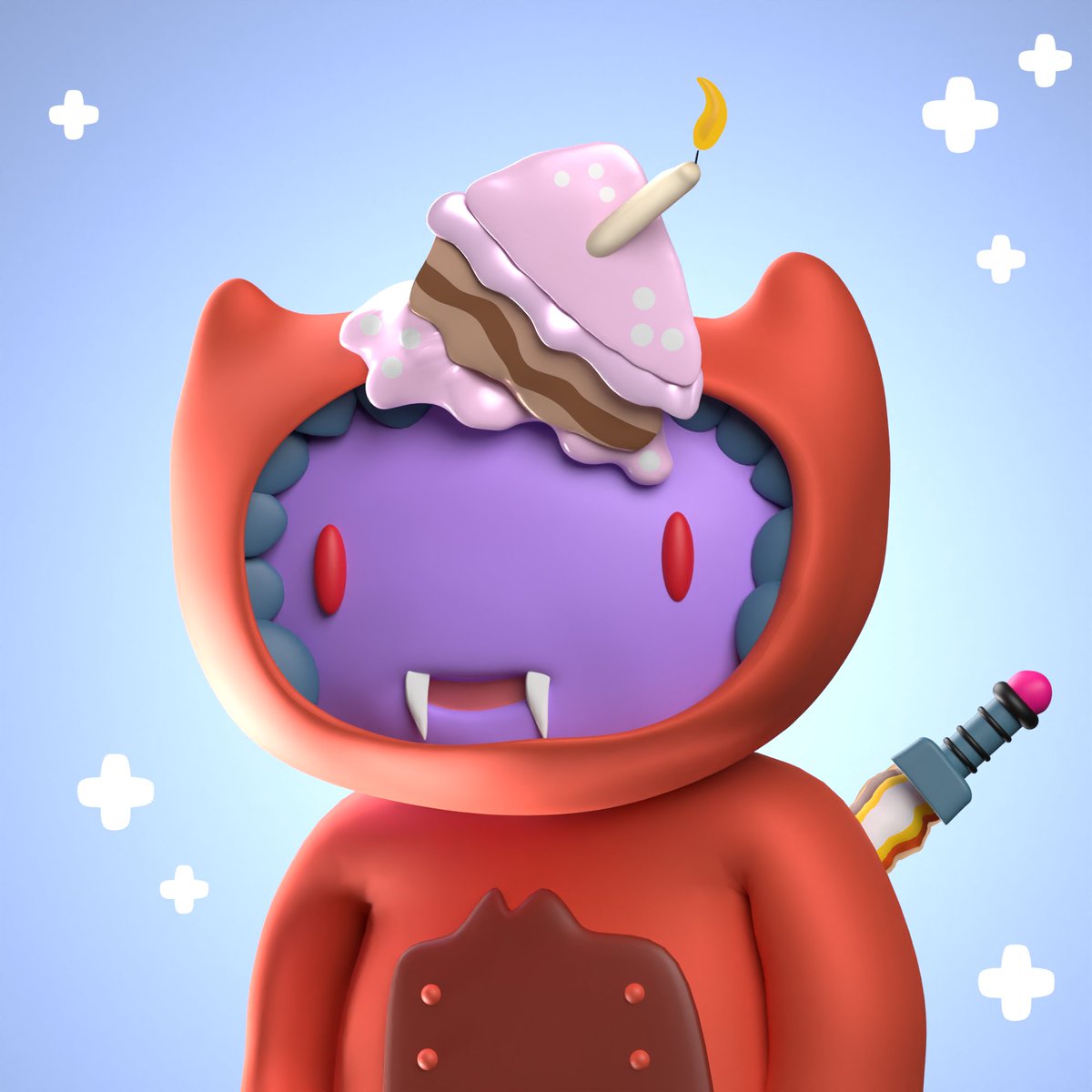This <a href="/SpacebooNFT/">Space Boo</a>  craving for a piece of cake!!🎂
I wonder where can I get one?😕
Any ideas @itswesseth ?

#boolish #NFTCommunity #nftart #3dart #NFTartist