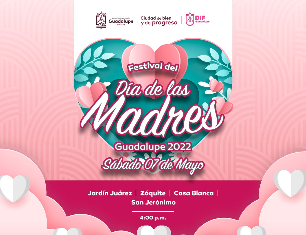 ¡ESPÉRALO!
Muy pronto te daremos a conocer los grupos que amenizarán cada evento.
Guadalupe ❤️ #CiudadDeBienYDeProgreso