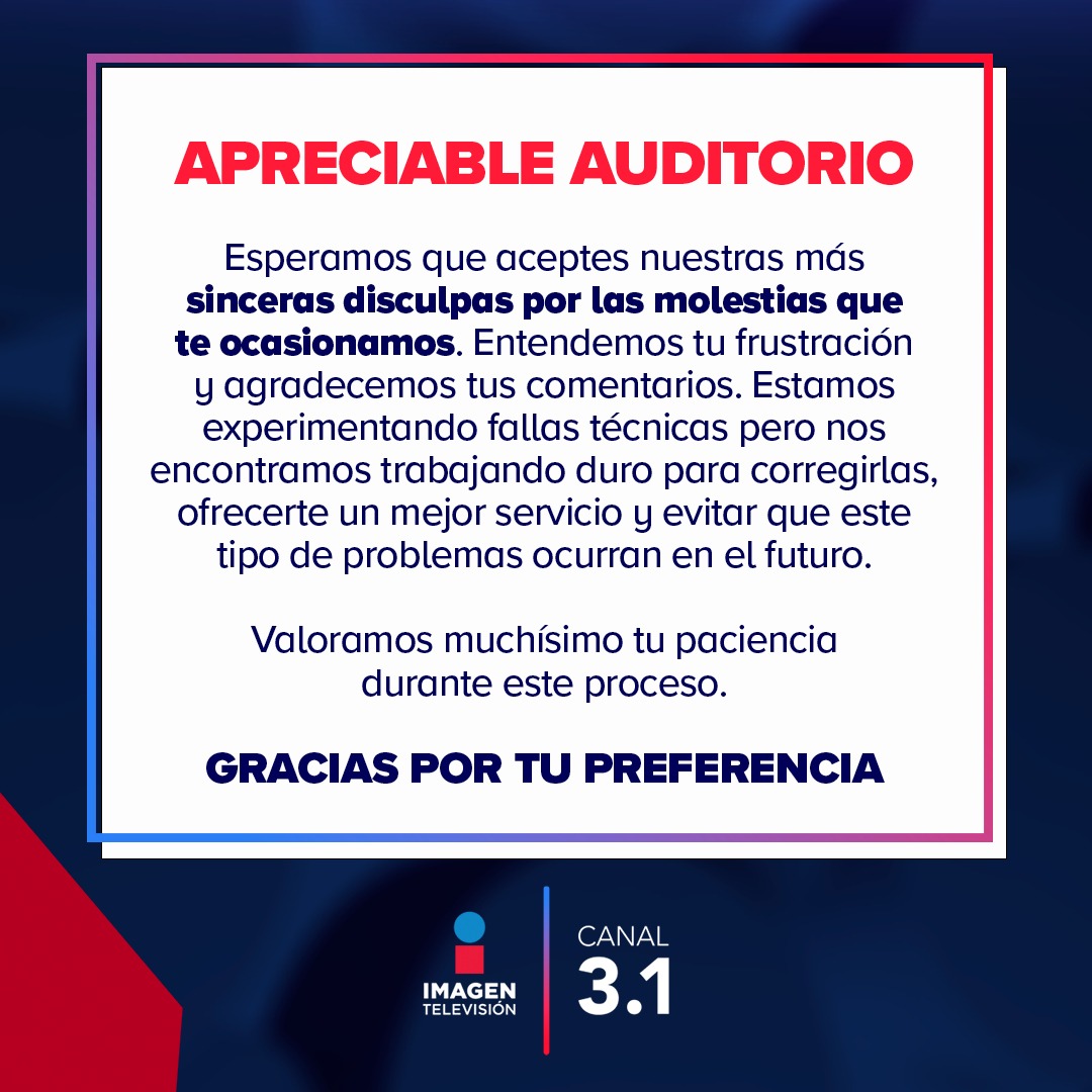 MasFarandulaOf's tweet photo. 🚨 Comunicado de @ImagenTVMex https://t.co/cNbi3017oL