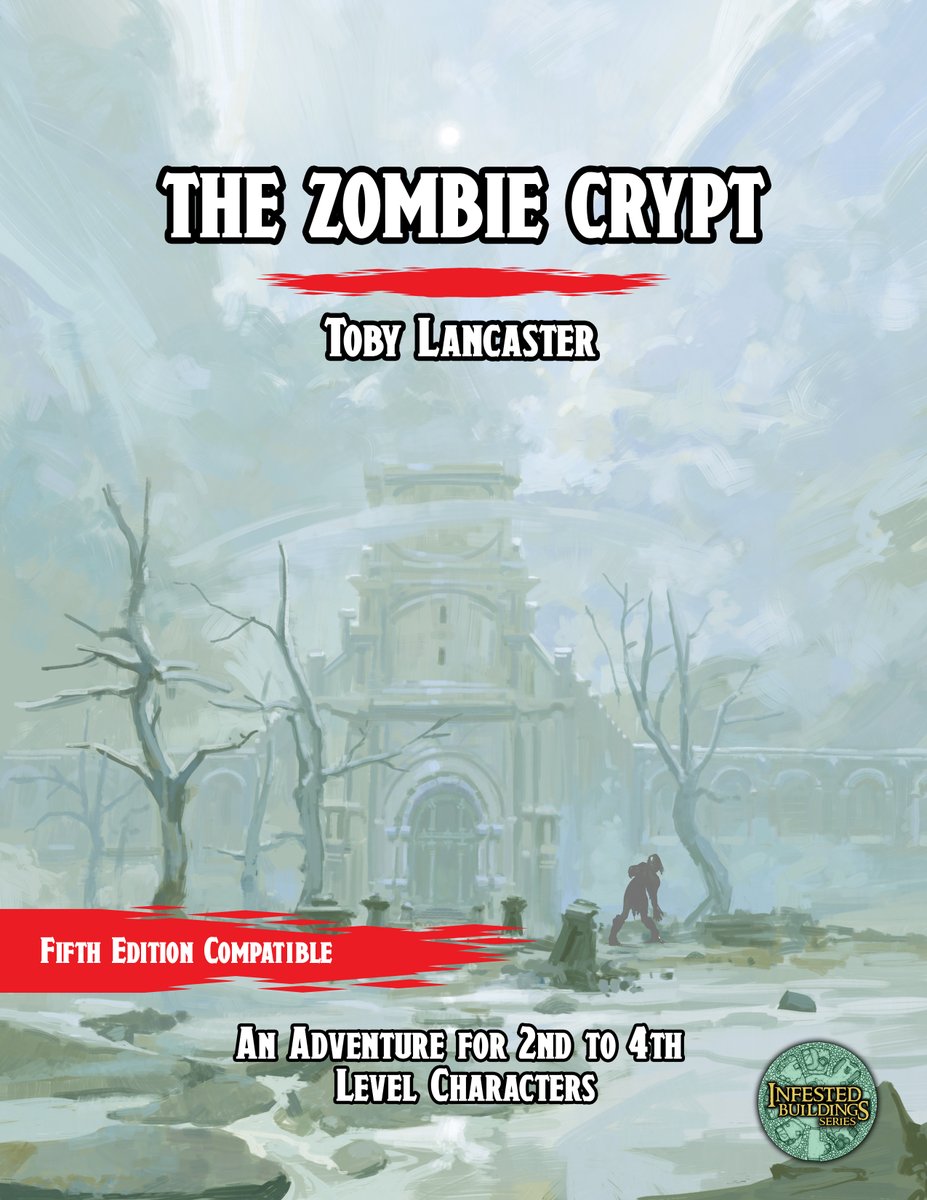 The Zombie Crypt is now live on Kickstarter! You can find out more here: kickstarter.com/projects/darkr…

This dnd adventure is for 2nd to 4th level characters is is part of the Infested Buildings Series.

#dnd #dnd5e #ttrpg #rpg #dungeonanddragons
