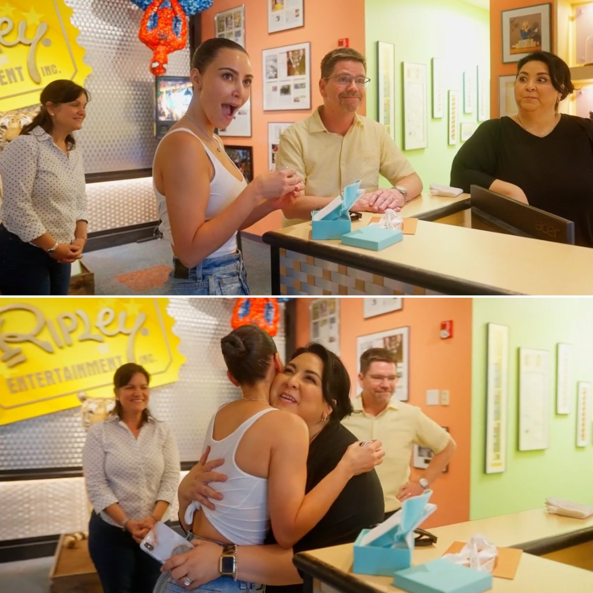 PopCrave's tweet image. Ripley's Believe It or Not! gifted Kim Kardashian a jar of Marilyn Monroe’s hair:

“This is sleeping with me every night… sorry, Pete.”