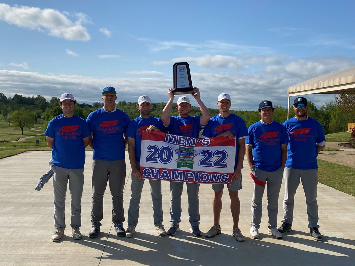 AMCSports's tweet photo. Congrats to @WBUEAGLES on winning their first-ever AMC Men’s Golf Championship! #AMCMGolf https://t.co/jMyN8GIOYu
