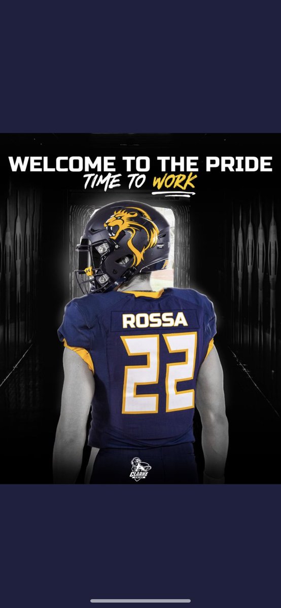AidenRossa's tweet photo. 110% COMMITTED 🟡🔵⚪️ @ClarkePrideFB @PrepRedzoneWI @MJ_NFLDraft @CoachWiltz @CoachMRegalado @CoachTEverett #ClarkePride https://t.co/e1Gxds0pGC