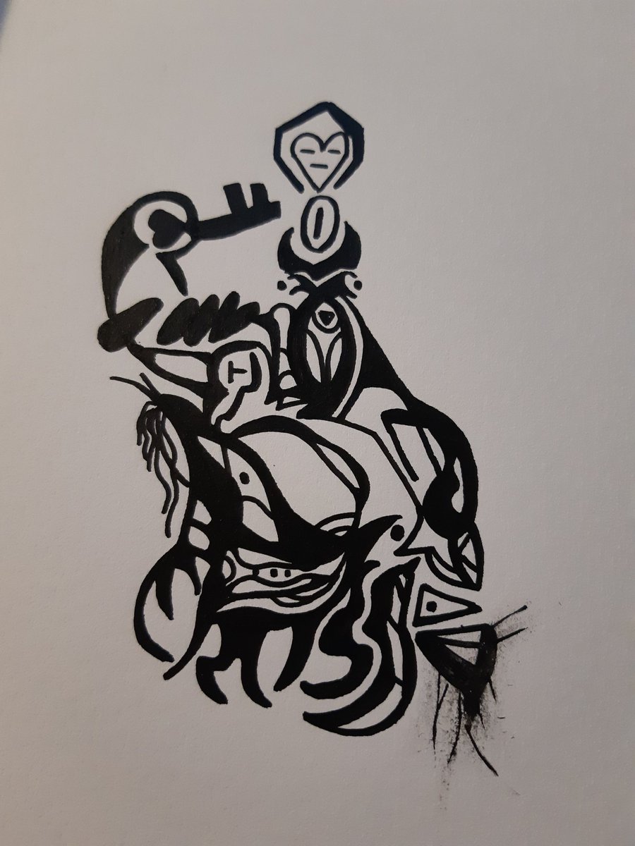 I spent last night doodling this while I listened to the first 50 minutes of <a href="/AubreyMarcus/">Aubrey Marcus</a> podcast with <a href="/MarcGafni/">Dr. Marc Gafni</a>. Super into their discussion on desire as it really relates to the current state of my journey. Thanks for opening gorgeous doors you sexy animals! #dailydoodle