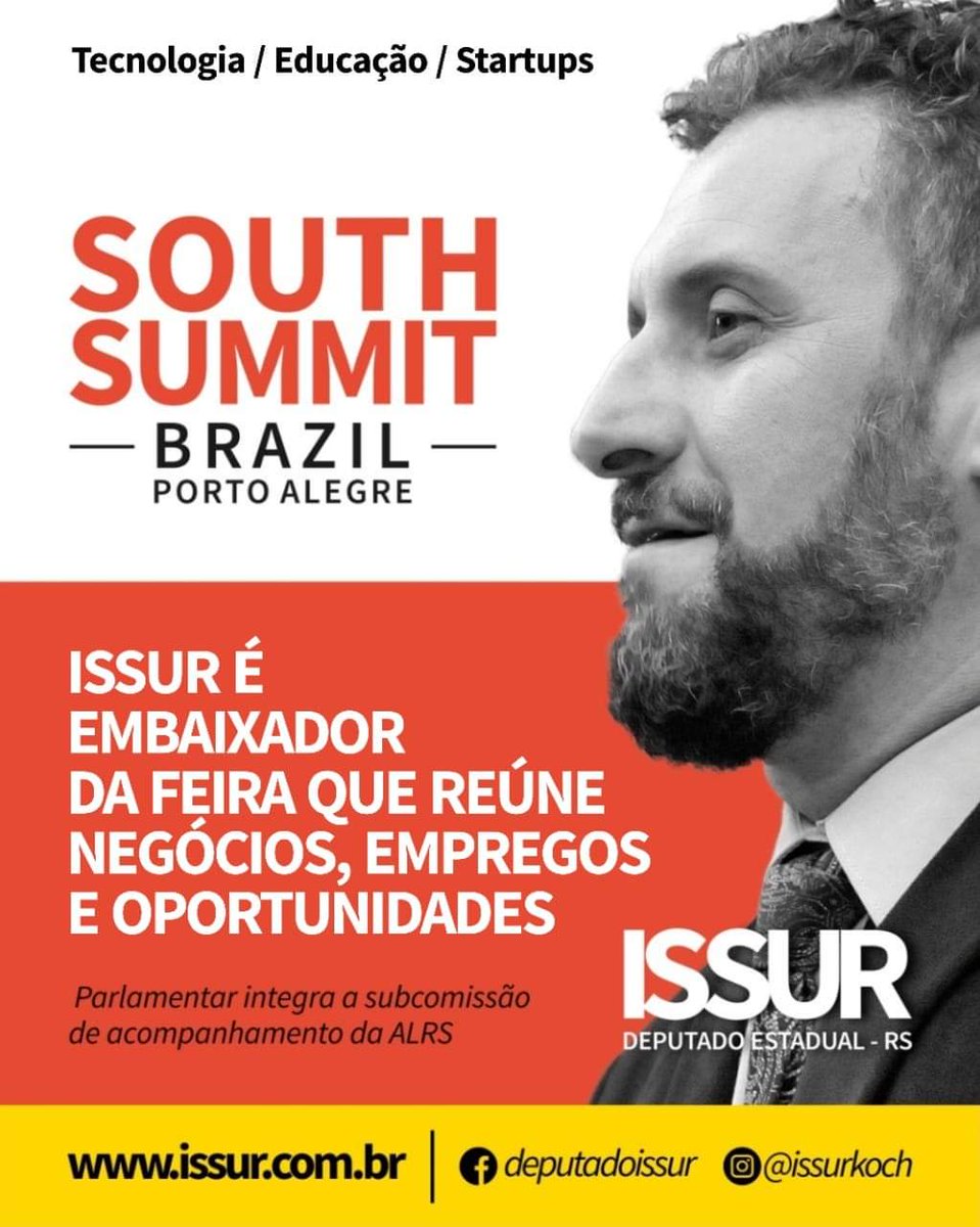 oissur's tweet photo. Fui um dos defensores do RS sediar o evento, pois precisamos fomentar nosso potencial. Nosso estado é um dos líderes na transição à economia digital na América do Sul com mais de mil #startups e 15 parques tecnológicos. 👉 Saiba mais em: https://t.co/ekNZgL4cP3 https://t.co/mrCeAsh6j5