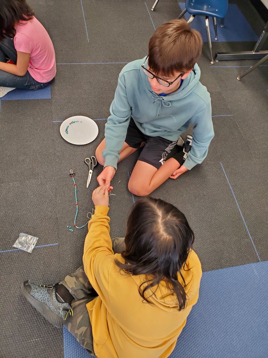 StMatthewSAINTS's tweet photo. First buddy activity of the year - making Rosaries together as we enter the month of May, dedicated to Our Mother, Mary. Every student now has a Rosary to hold as we pray this month. 
#saintsbecomingSaints https://t.co/JTHlZ7LxS6